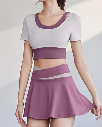 Sportowe legginsy damskie w formie spódnicy