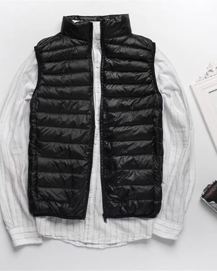 Kamizelka męska puchowa jednokolorowa