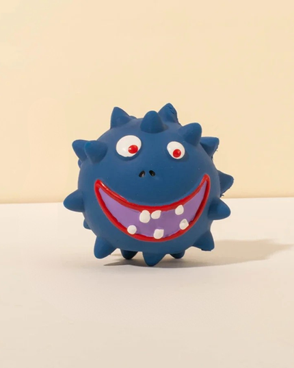 Piszcząca zabawka dla psa – kolczasta piłka do żucia i czyszczenia zębów