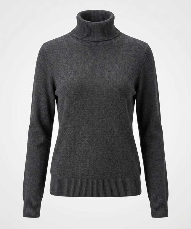 Elegancki Sweter Damski Prążkowany Fitted
