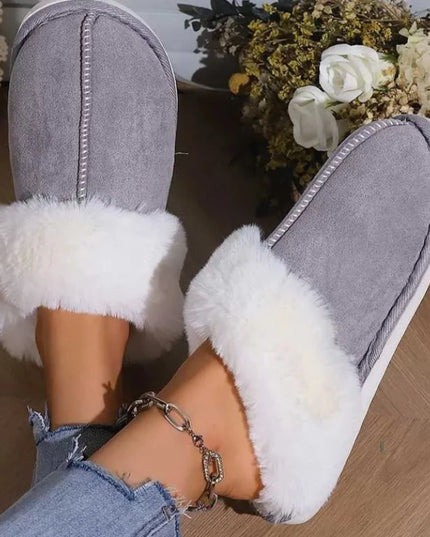 Klapki ocieplane z futerkiem