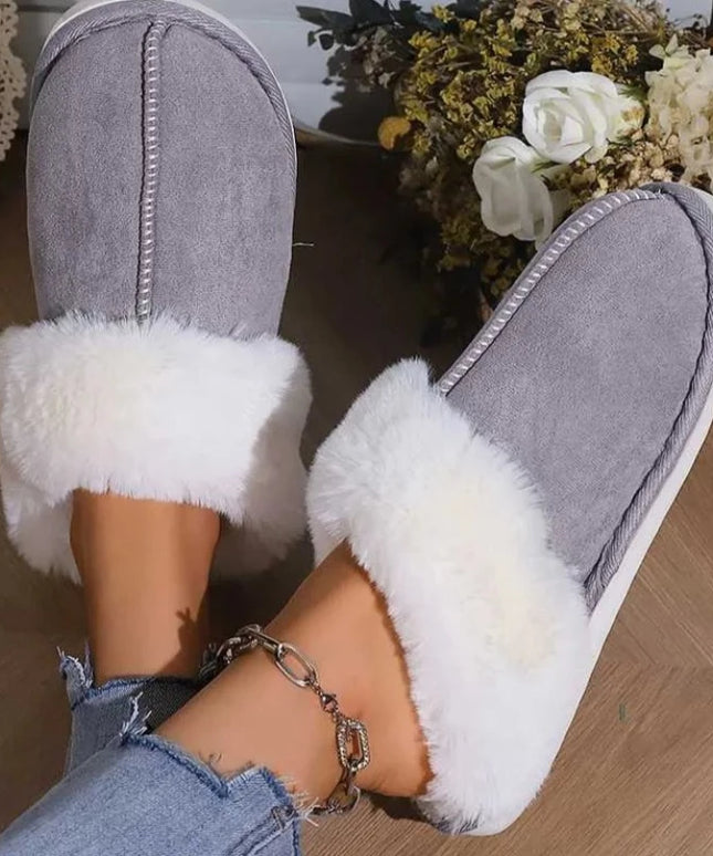 Klapki ocieplane z futerkiem