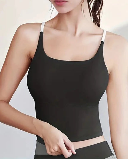 Sportowy top damski ze skrzyżowanymi ramiączkami na plecach