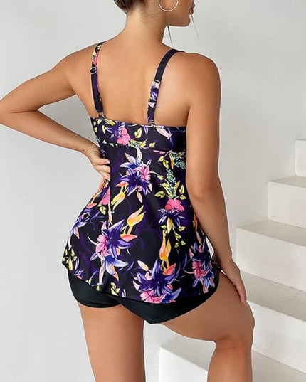 Dwuczęściowy strój kąpielowy tankini z dłuższym topem