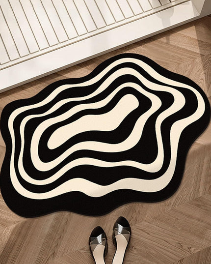 Mata łazienkowa chłonna o nieregularnym kształcie