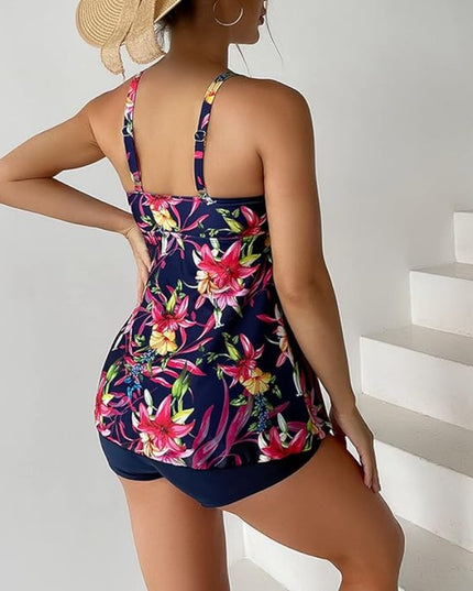 Dwuczęściowy strój kąpielowy tankini z dłuższym topem