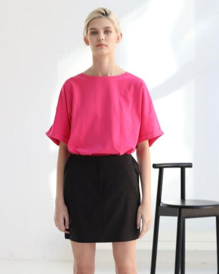 Damski T-shirt oversize z bawełny