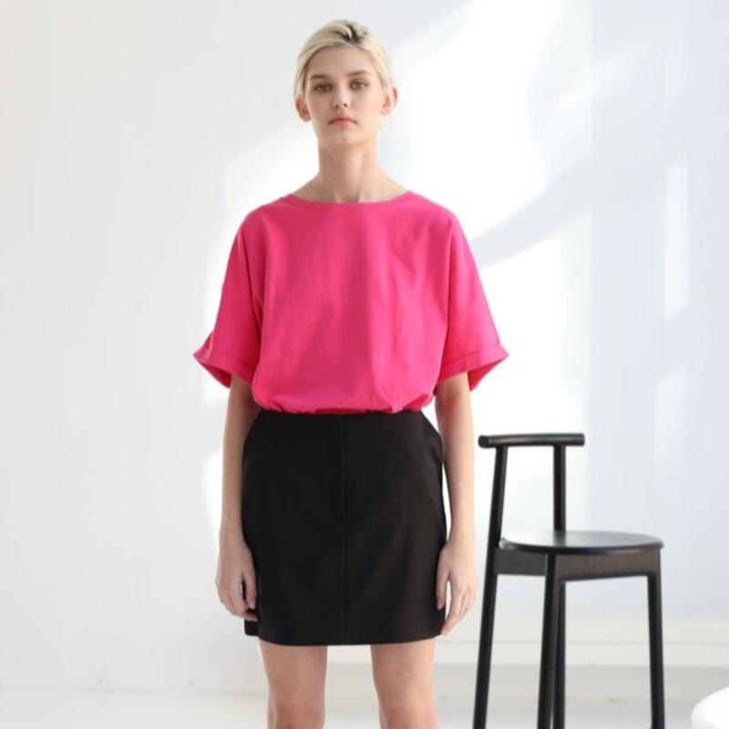 Damski T-shirt oversize z bawełny