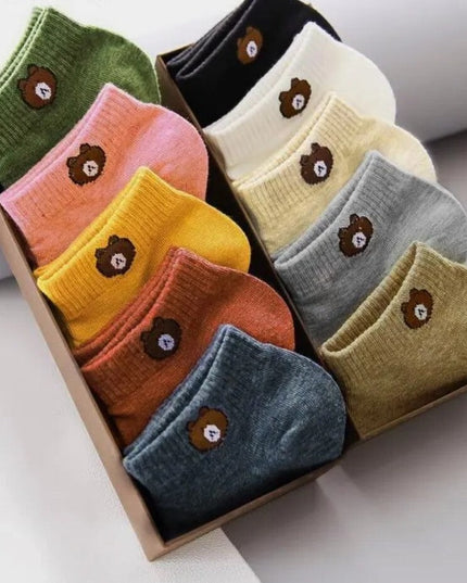 Skarpetki damskie kolorowe stopki zestaw 10 par