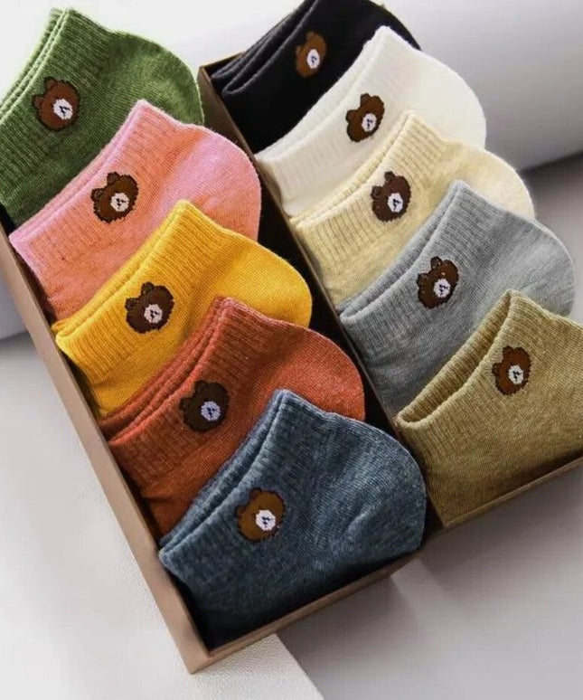 Skarpetki damskie kolorowe stopki zestaw 10 par