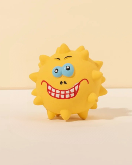 Piszcząca zabawka dla psa – kolczasta piłka do żucia i czyszczenia zębów