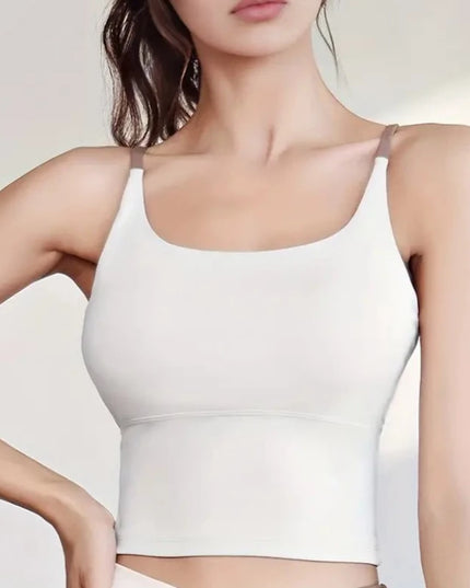 Sportowy top damski ze skrzyżowanymi ramiączkami na plecach