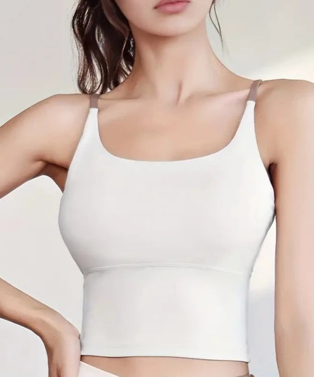 Sportowy top damski ze skrzyżowanymi ramiączkami na plecach