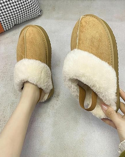 Klapki zimowe z gumką na kostce