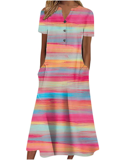Women’s letnia sukienka midi casual, light & pocket-ready