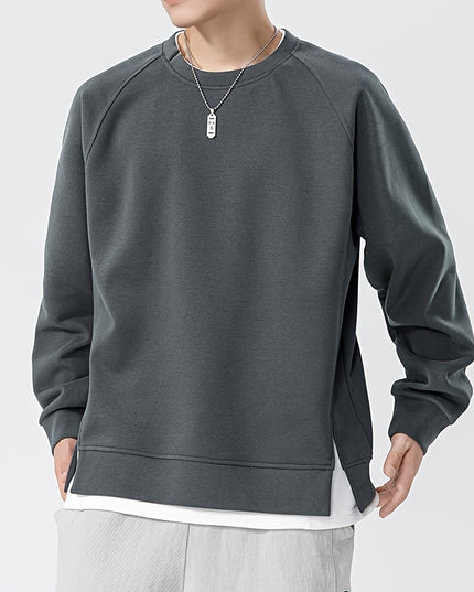 Męska bluza crewneck z bawełną