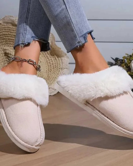 Klapki ocieplane z futerkiem