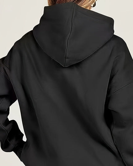 Damska bluza z kapturem plus size z bawełną