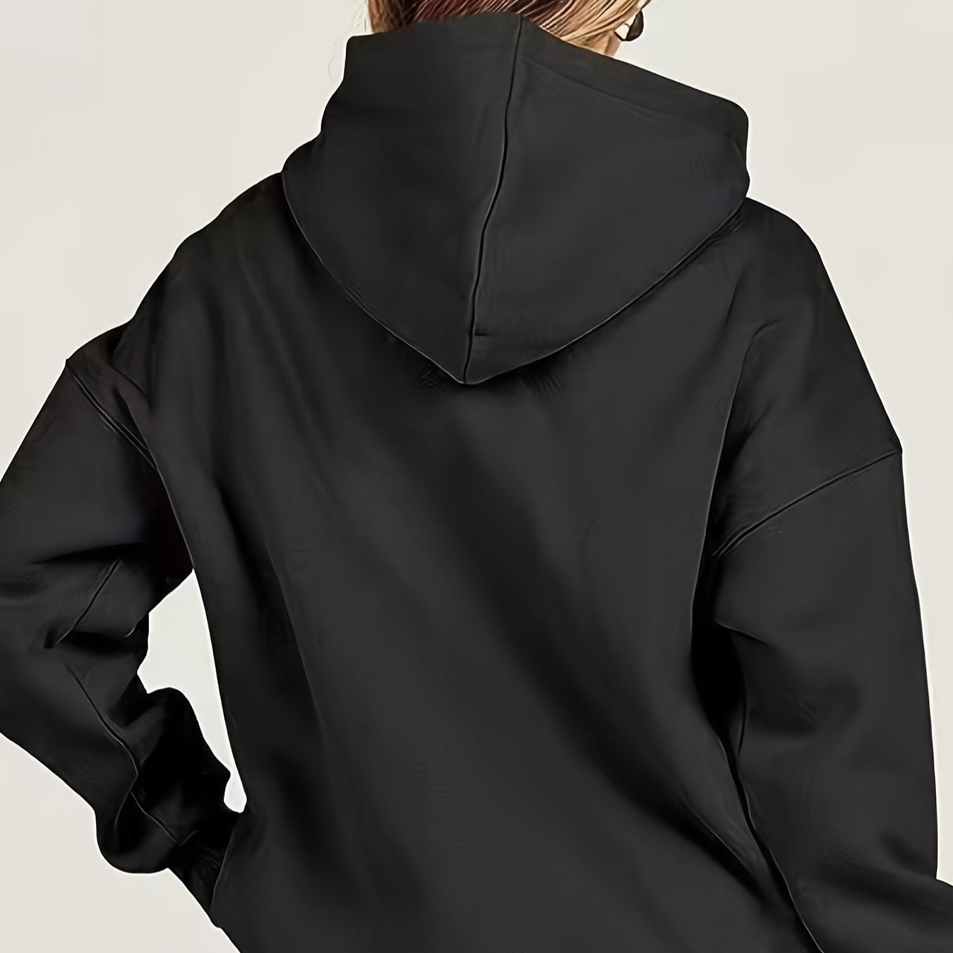 Damska bluza z kapturem plus size z bawełną