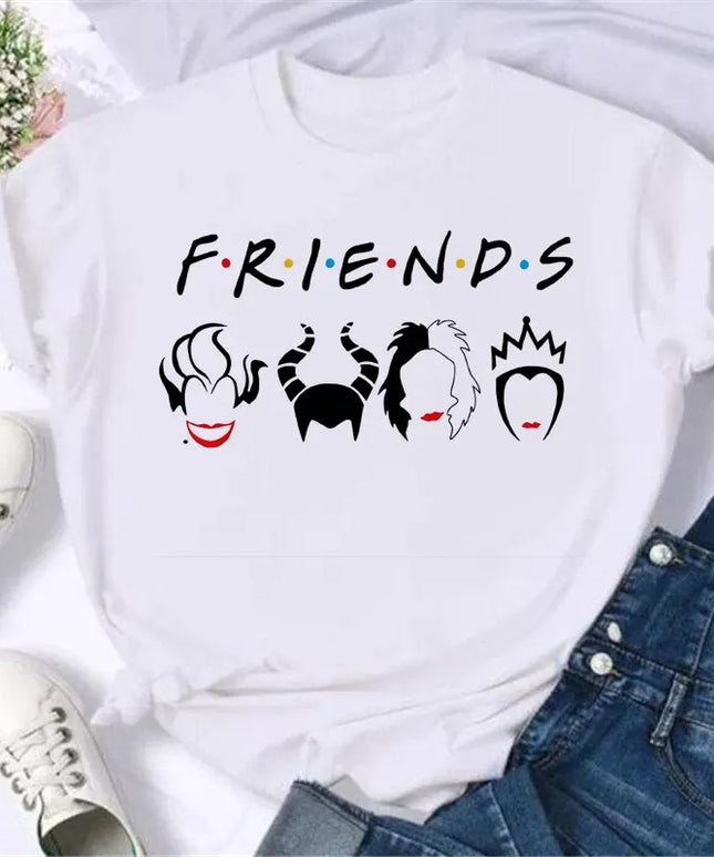 Damski T-shirt z postaciami Disney