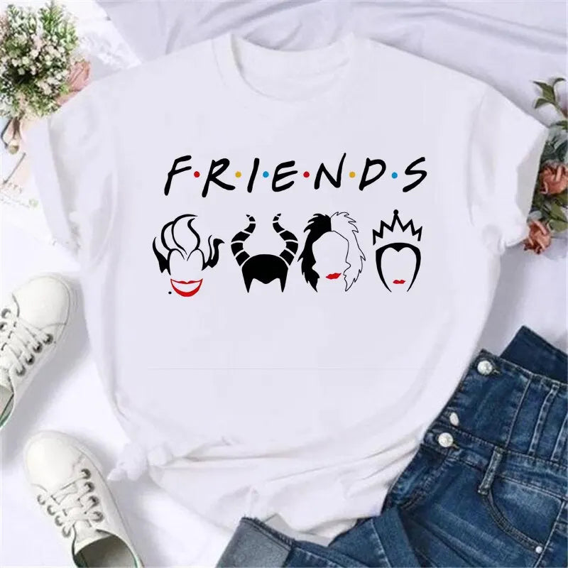 Damski T-shirt z postaciami Disney