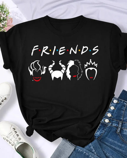 Damski T-shirt z postaciami Disney