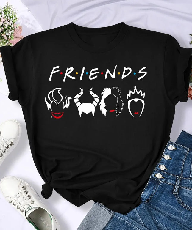 Damski T-shirt z postaciami Disney