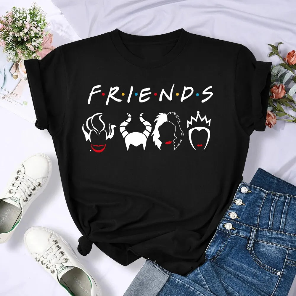 Damski T-shirt z postaciami Disney