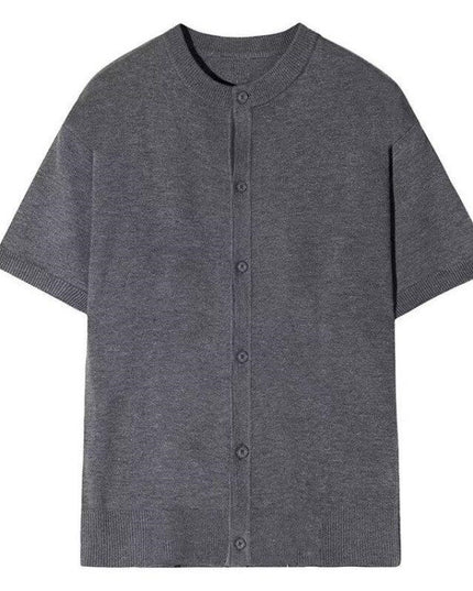 Męski t-shirt z krótkim rękawem z jedwabiu lodowego