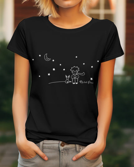 Damski T-shirt z rysunkowym motywem Małego Księcia