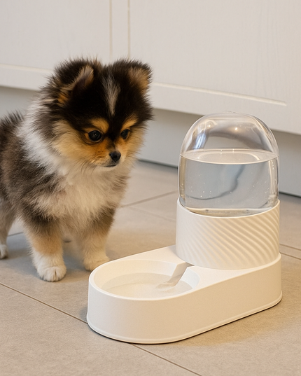 Automatyczne poidełko dla psa o zaokrąglonym kształcie