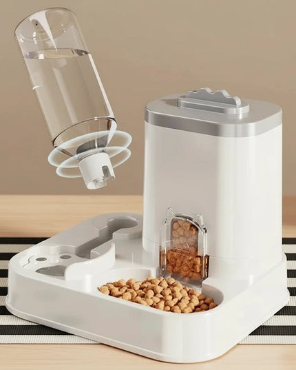 Automatyczny dozownik wody dla psa z wbudowanym pojemnikiem na karmę