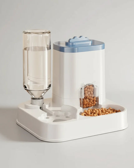 Automatyczny dozownik wody dla psa z wbudowanym pojemnikiem na karmę