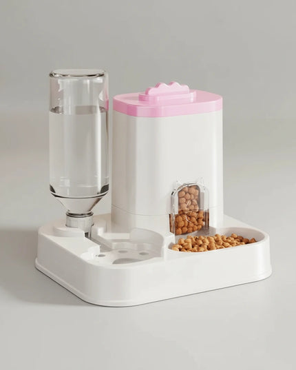 Automatyczny dozownik wody dla psa z wbudowanym pojemnikiem na karmę