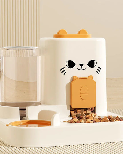 Automatyczny podajnik karmy i wody dla psa w kształcie kotka