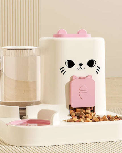 Automatyczny podajnik karmy i wody dla psa w kształcie kotka