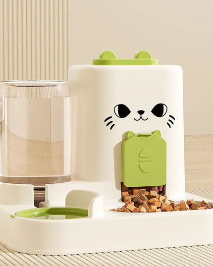 Automatyczny podajnik karmy i wody dla psa w kształcie kotka