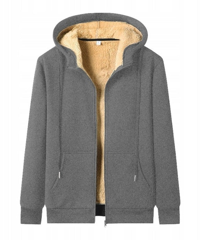 Męska bluza rozpinana z polarowym podszyciem i kapturem