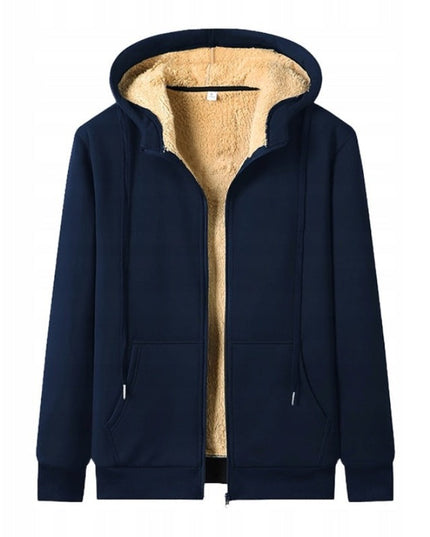 Męska bluza rozpinana z polarowym podszyciem i kapturem