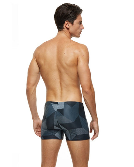 Męskie bokserki kąpielowe w geometryczne wzory