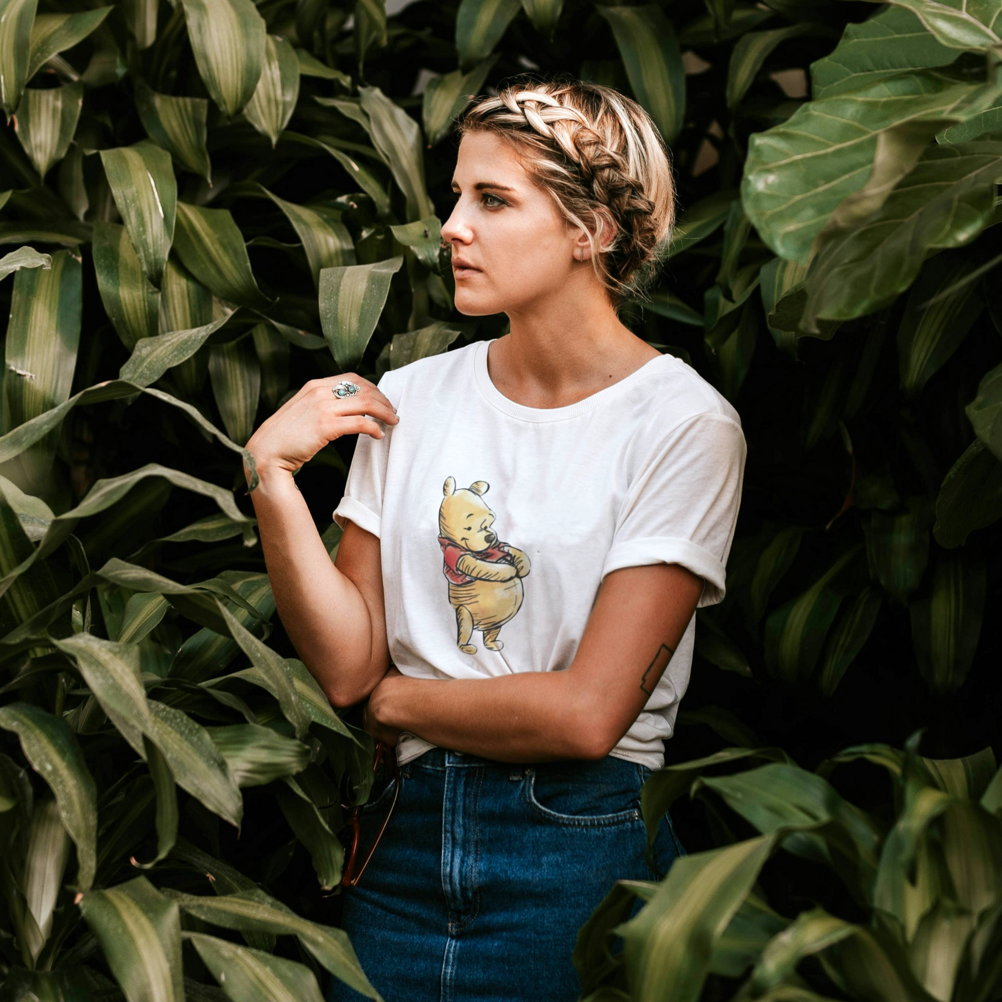 Damski T-shirt ze wzorem Kubusia Puchatka
