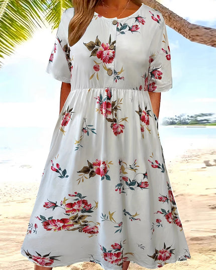 Kwiecista sukienka A-line plus size