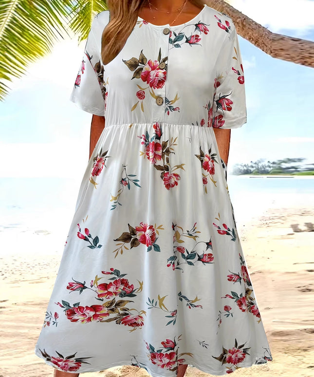 Kwiecista sukienka A-line plus size