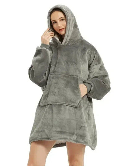 Ciepła kocobluza oversize 2w1 koc i bluza