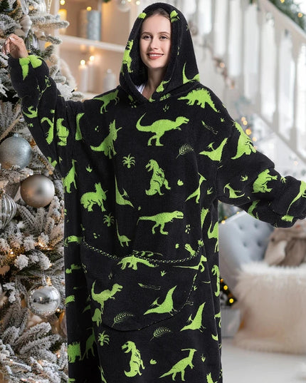 Długa kocobluza 2w1 w kolorowe wzorki