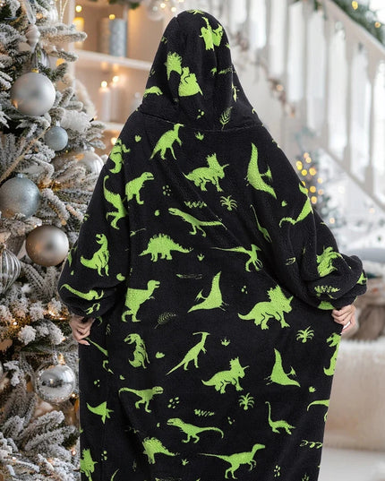 Długa kocobluza 2w1 w kolorowe wzorki