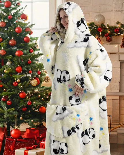 Długa kocobluza 2w1 w kolorowe wzorki