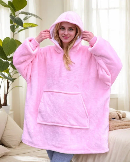 Damska, ciepła kocobluza z polarem i kapturem