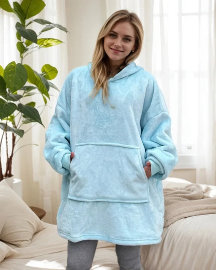 Damska, ciepła kocobluza z polarem i kapturem