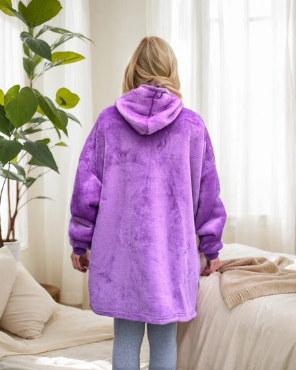 Damska, ciepła kocobluza z polarem i kapturem